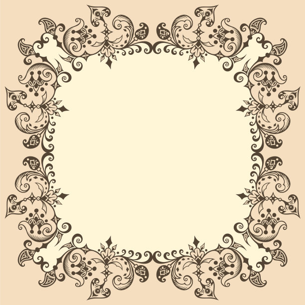 装饰性自然vintage border图片下载