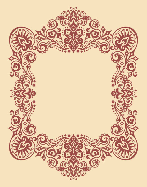 装饰性自然vintage border图片下载