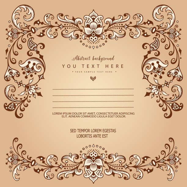 装饰性自然vintage border图片下载