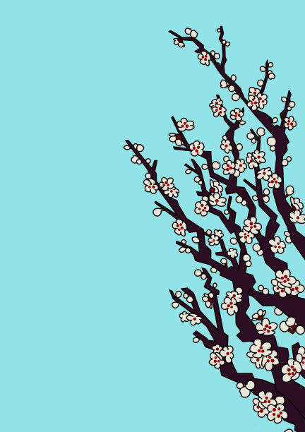 白色的梅花图案图片下载