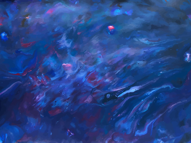 抽象蓝色流体创意模板卡图片下载