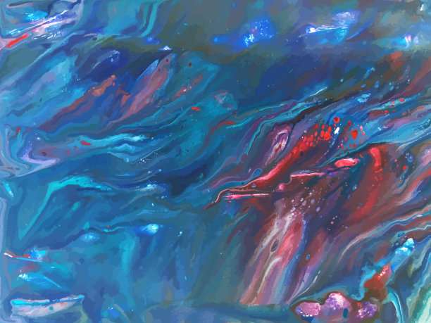 抽象蓝色流体创意模板卡图片下载