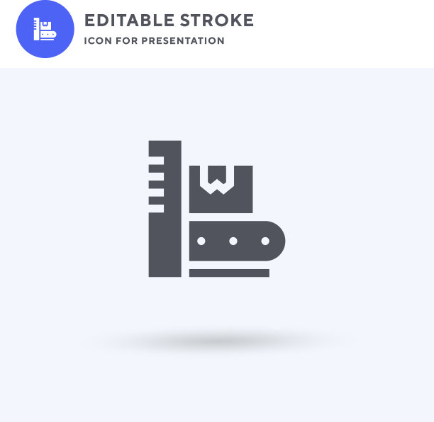 输送机图标填充平面标志实图片下载