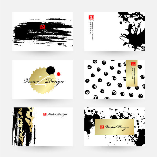现代制卡用油墨手绘的元素图片下载