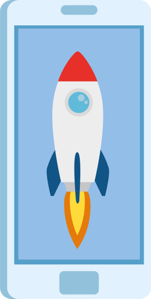 启动智能手机设计火箭图片下载