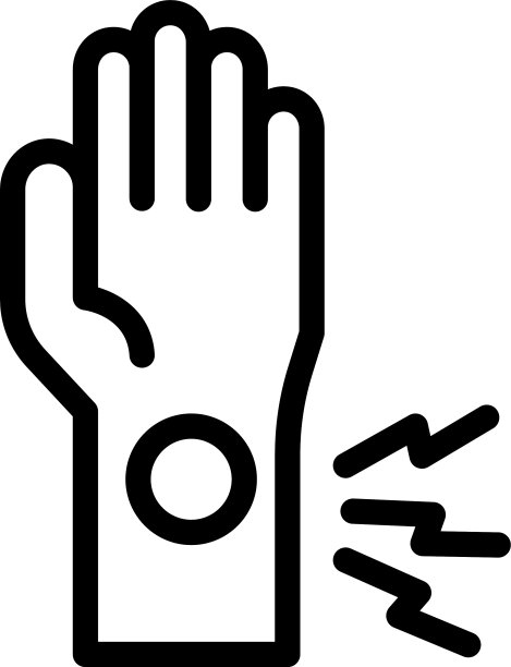 手运动损伤图标轮廓风格图片下载