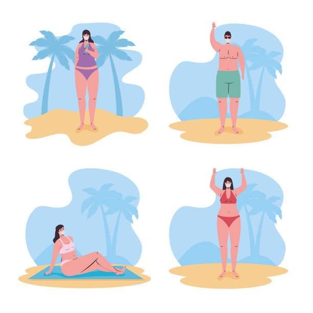 带着医用面具的男孩女孩漫画图片下载