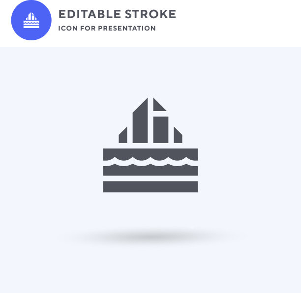 冰山图标填平标志实图片下载