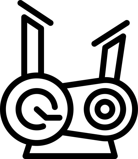 设备锻炼自行车图标轮廓风格图片下载