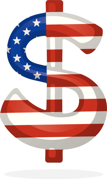 用国旗的颜色用一条竖线来表示美元图片下载