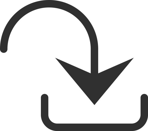 箭头下载数据技术元素轮廓图片下载