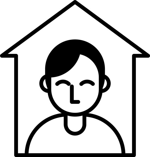 呆在家里的风格图标图片下载