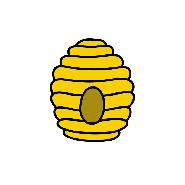 蜂箱涂鸦图标颜色图片下载