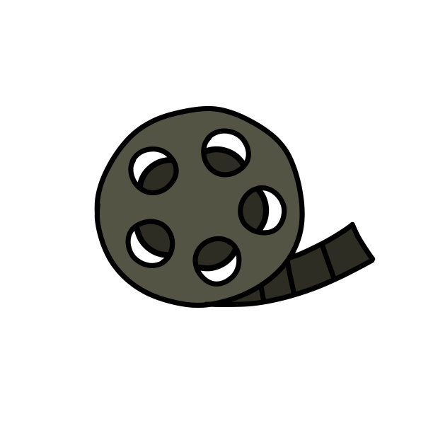 胶片卷轴涂鸦图标颜色图片下载