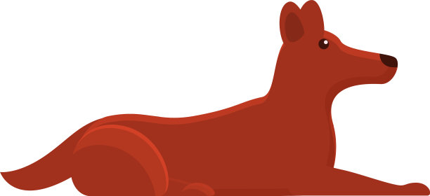 狗躺图标卡通风格图片下载