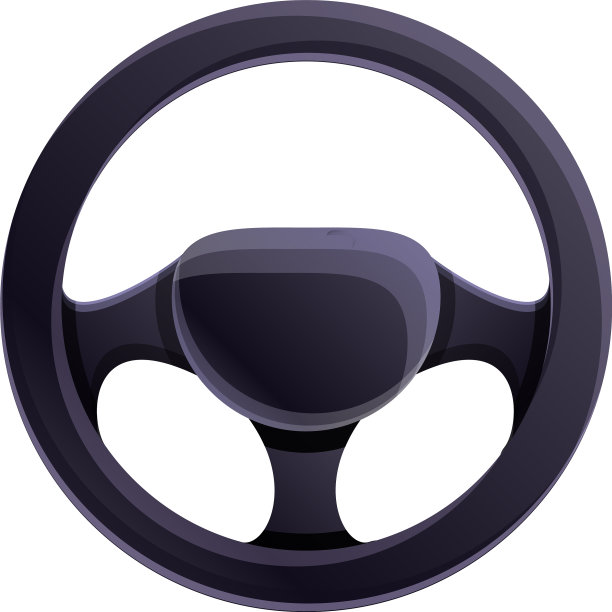 汽车方向盘图标卡通风格图片下载