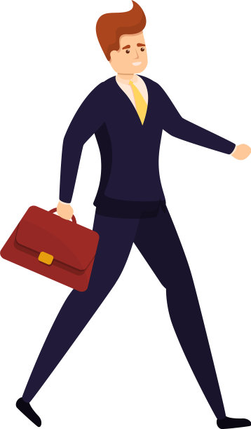 行走银行出纳员图标卡通风格图片下载