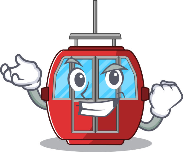 酷自信成功索道卡通图片下载