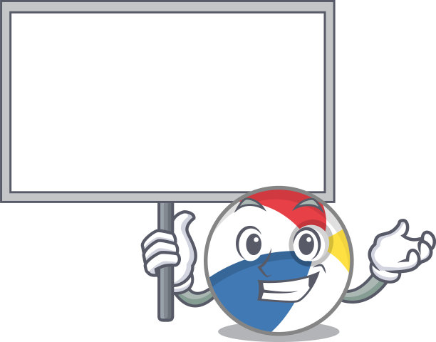 一个可爱的图片沙滩球吉祥物设计图片下载