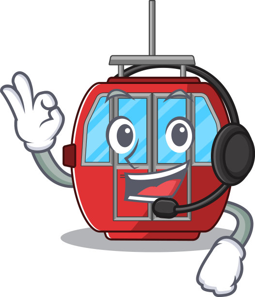 快乐索道吉祥物设计风格穿着图片下载