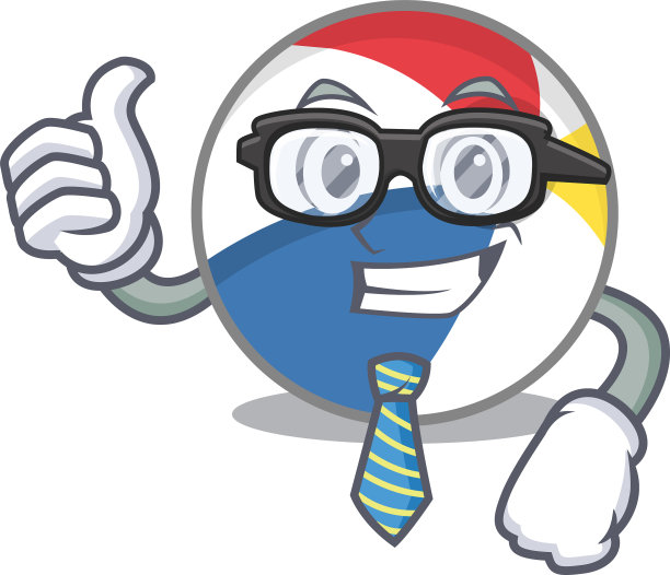 酷和聪明的商人沙滩球穿着图片下载