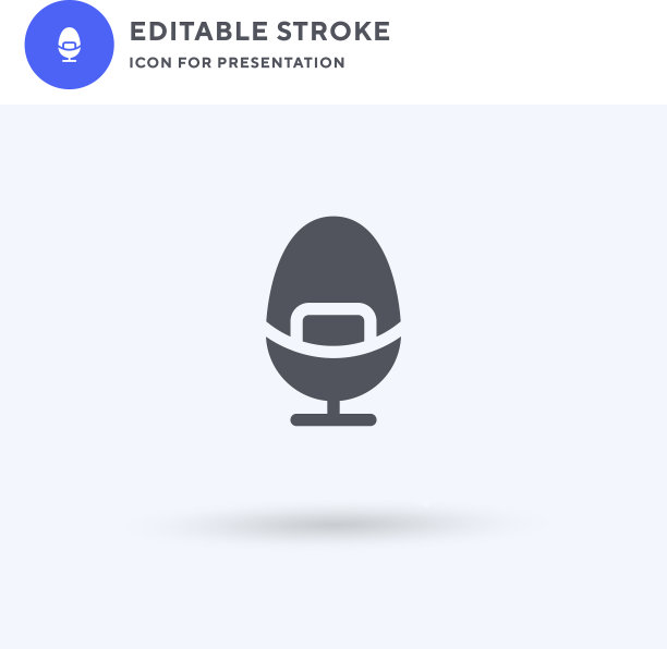 椅子图标填充平面标志固体图片下载