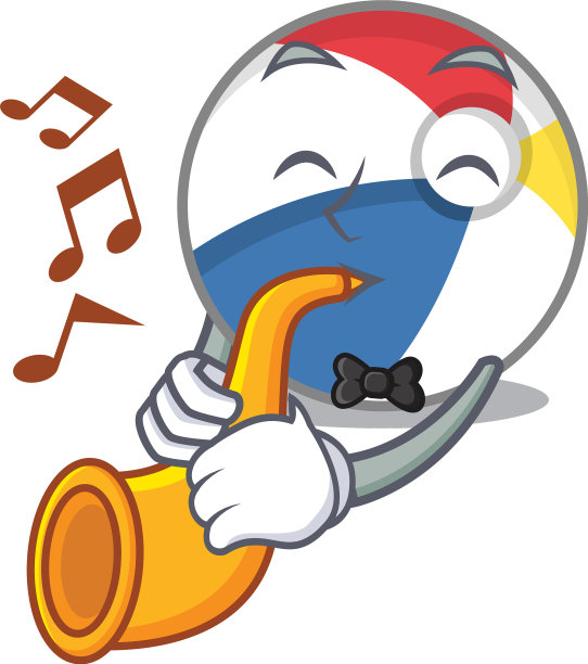 吉祥物设计概念沙滩球一玩图片下载