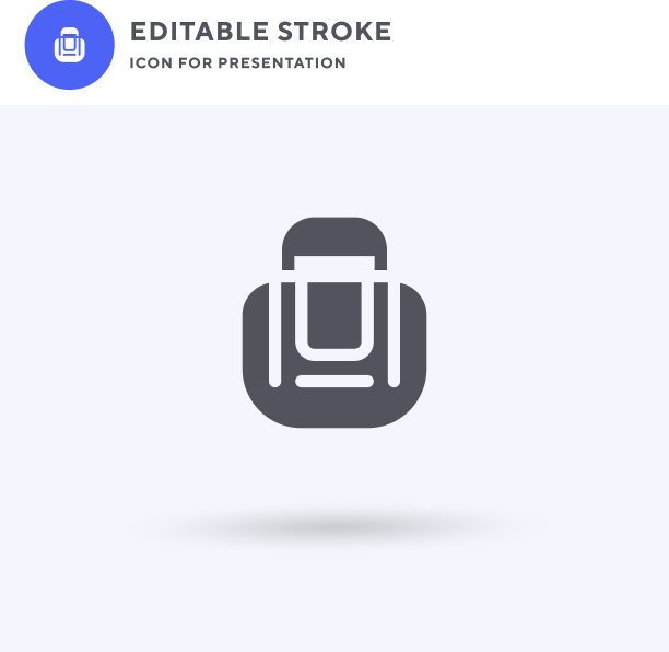 相机袋图标填充平面标志固体图片下载