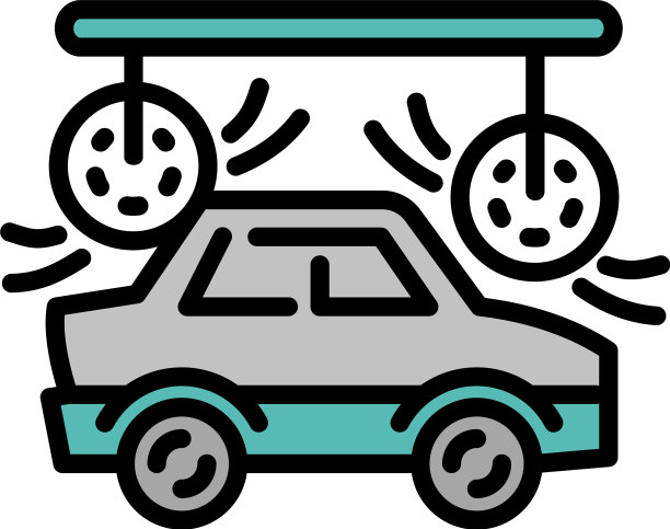 洗车图标轮廓风格图片下载