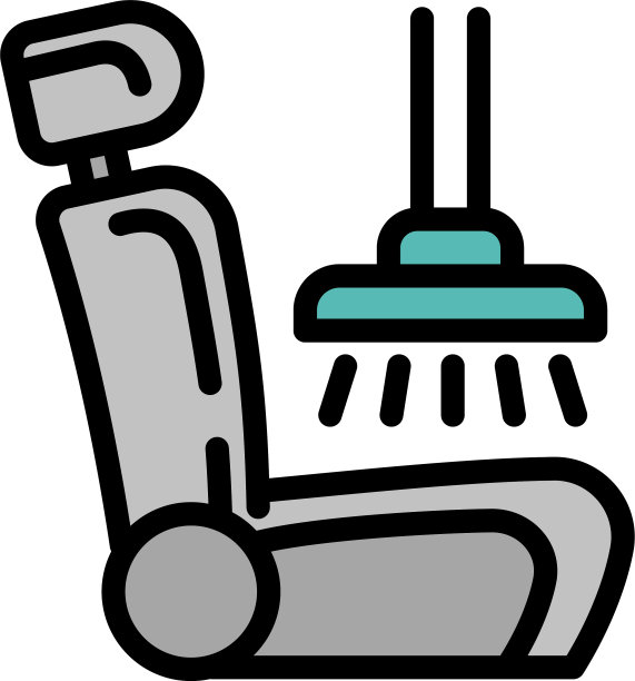 汽车坐垫清洗图标轮廓风格图片下载