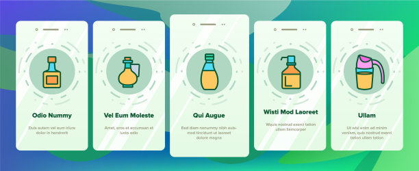 油瓶包装上的图标集图片下载