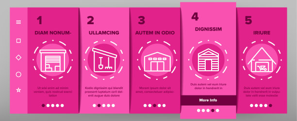 棚子建设上的图标集图片下载