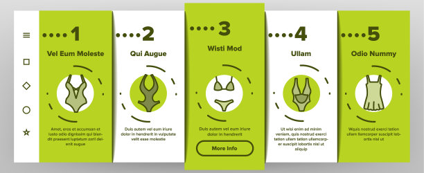 泳装女人衣服上的图标设置图片下载