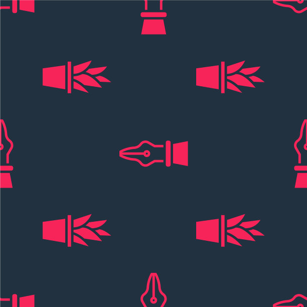 将花盆和钢笔笔尖固定在无缝连接处图片下载