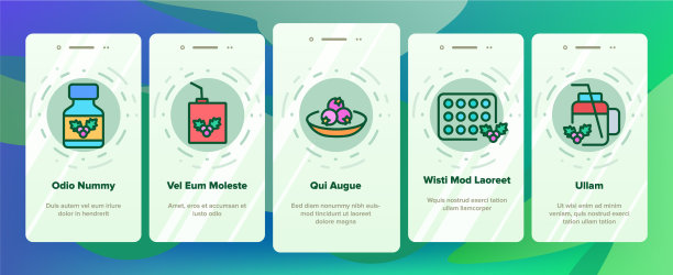 山楂浆果食物上的图标设置图片下载