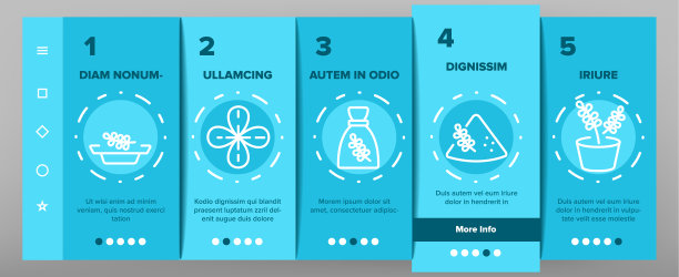 百里香植物产品上的图标集图片下载