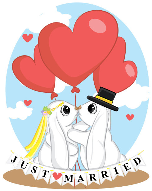 手绘可爱的兔子印花设计兔子图片下载