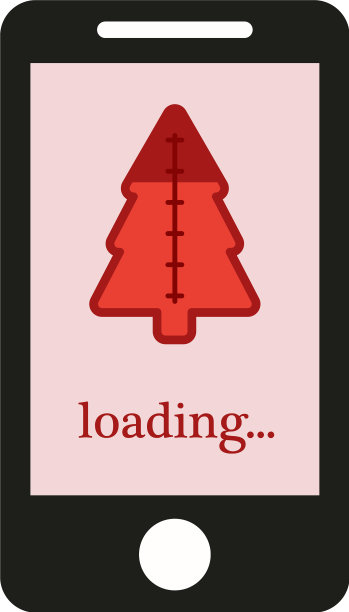 智能手机和礼物的节日即将来临图片下载