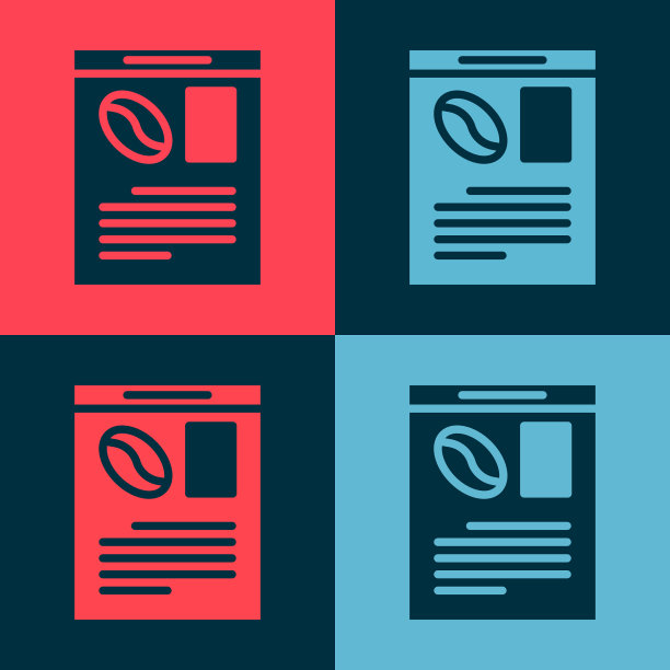 波普艺术报纸和咖啡偶像孤立图片下载