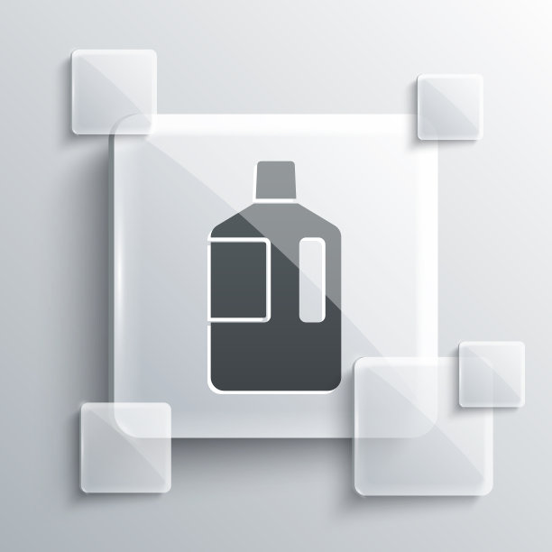 灰色大瓶与清洁水图标隔离图片下载