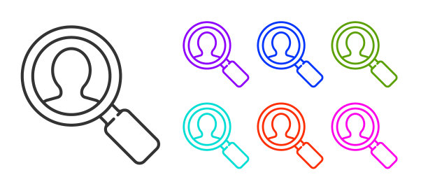 黑线放大镜寻找一个人图片下载