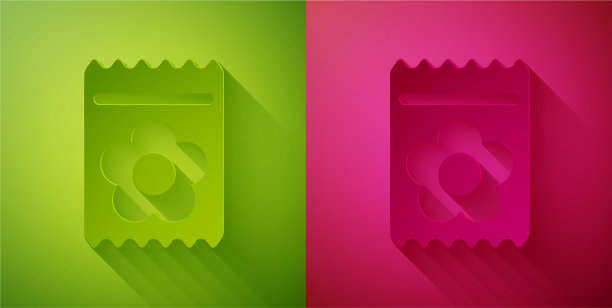 用剪纸把一种特定植物的种子包起来图片下载