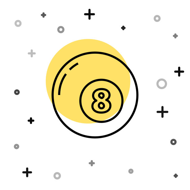 黑线台球台球斯诺克球图标图片下载