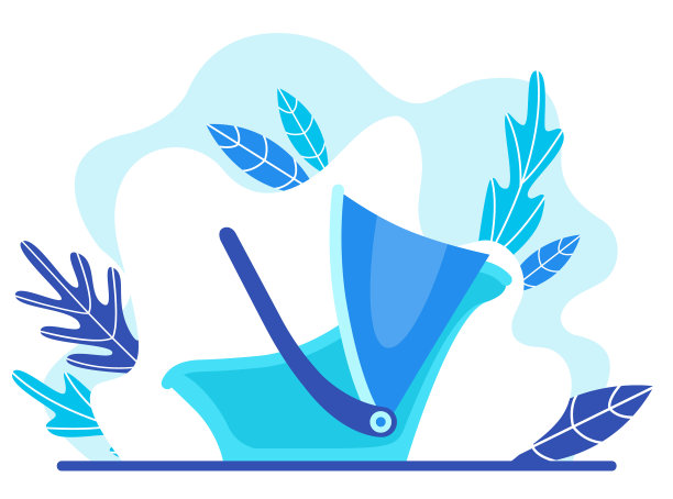 蓝色bacarrier篮子图片下载