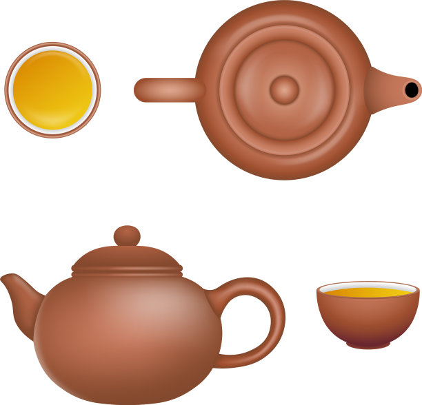 他们把中国的茶壶和茶杯隔离开来图片下载