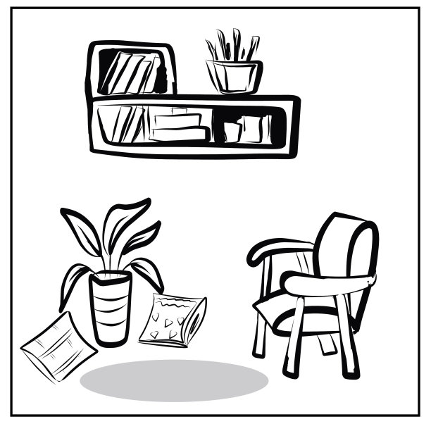 孤立的图像家具和家居用品图片下载