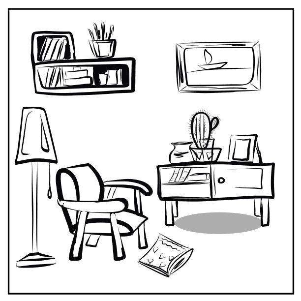 孤立的图像家具和家居用品图片下载