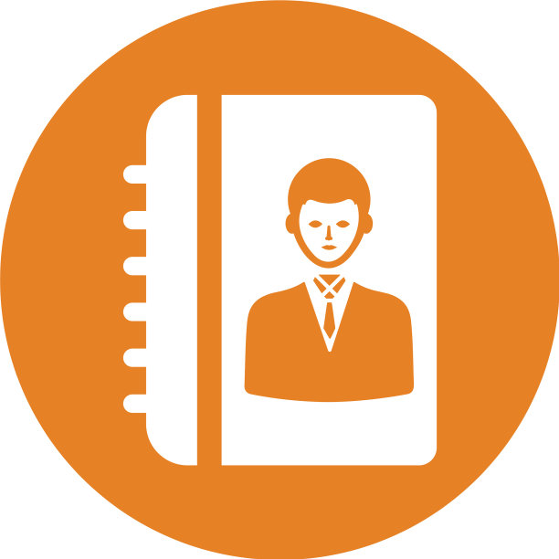 图书作者图标橙色图片下载