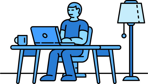 自由职业者图标轮廓风格图片下载