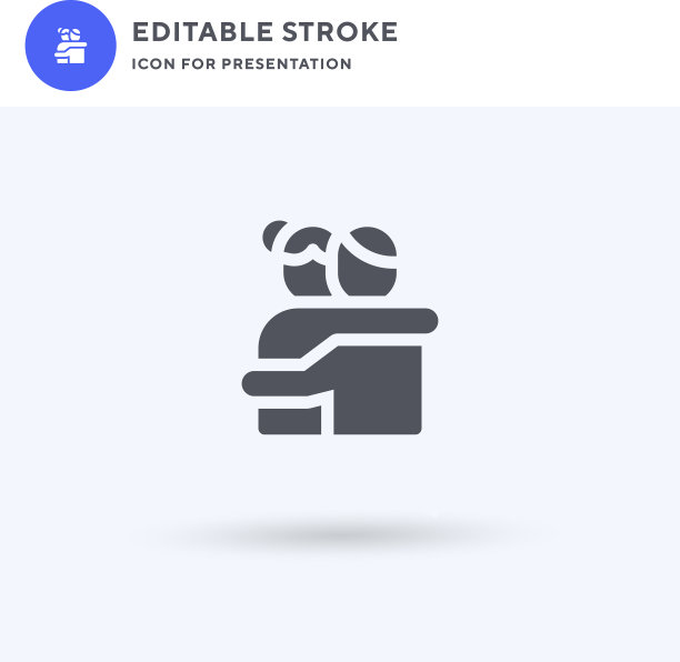 拥抱图标填充平面符号固体象形文字图片下载